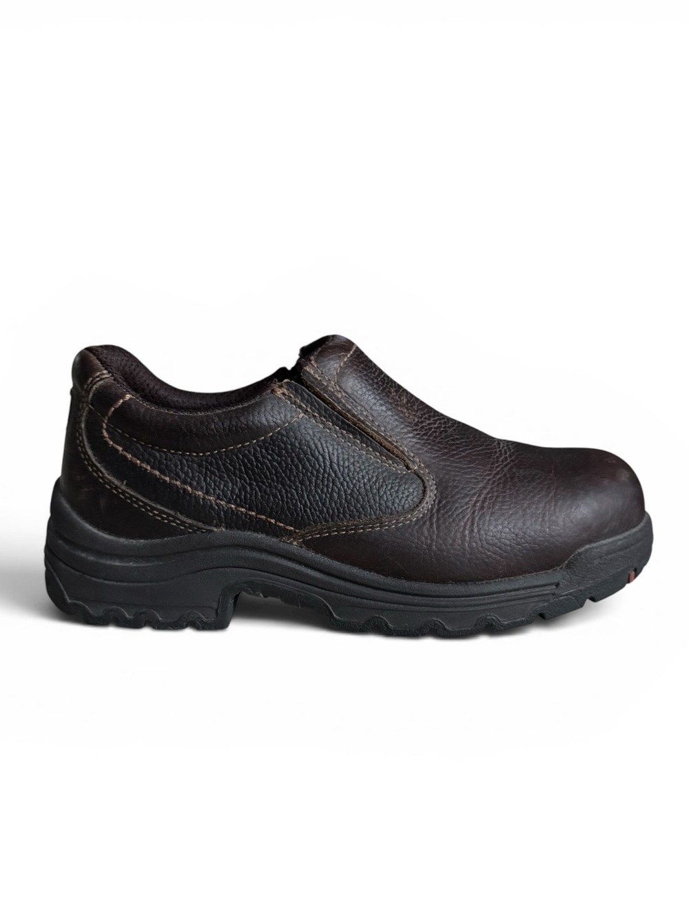 Timberland PRO Titan Alloy Toe Slip On Work Shoes Brown Leather Utility Men’s 9